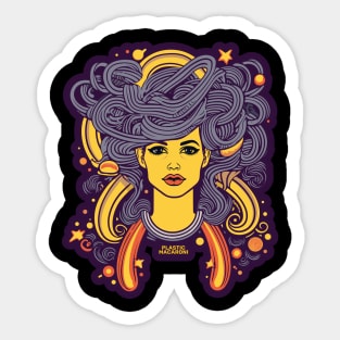 Plastic Macaroni Boho Trippy Hippy Rigatoni Sticker